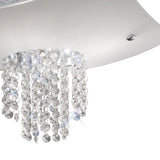 Nyla 5 Light Glass/Crystal Flush Ceiling Light - Polished Chrome
