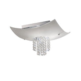 Nyla 5 Light Glass/Crystal Flush Ceiling Light - Polished Chrome