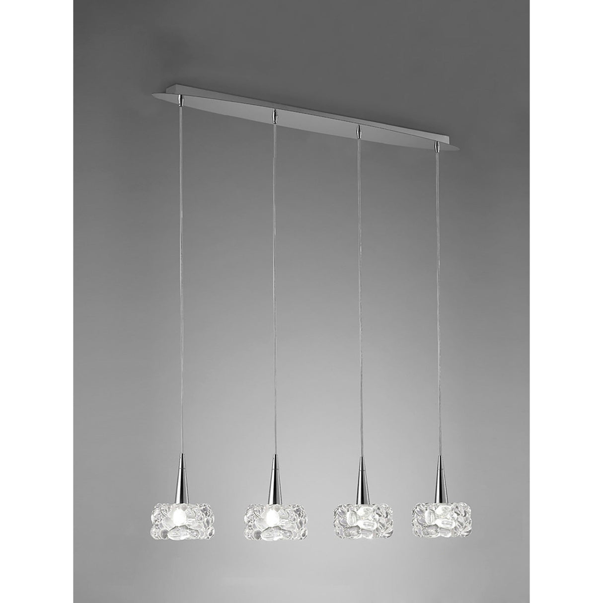 O2 4 Light Bar Pendant Light - Polished Chrome