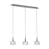 O2 Small 3 Light Bar Pendant Light - Polished Chrome