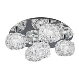 O2 5 Light Semi-Flush Ceiling Light - Polished Chrome