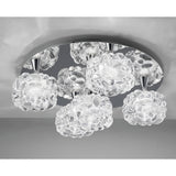 O2 5 Light Semi-Flush Ceiling Light - Polished Chrome