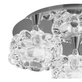 O2 Small 3 Light Semi-Flush Ceiling Light - Polished Chrome