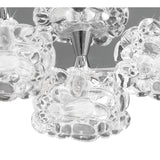 O2 Small 3 Light Semi-Flush Ceiling Light - Polished Chrome