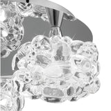 O2 Small 3 Light Semi-Flush Ceiling Light - Polished Chrome