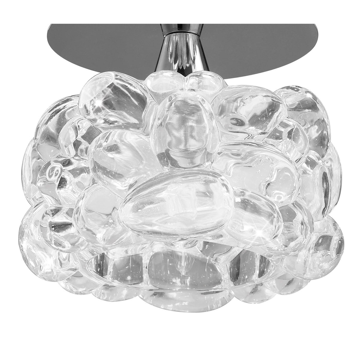 O2 1 Light Semi-Flush Ceiling Light - Polished Chrome