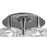 O2 Large 3 Light Semi-Flush Ceiling Light - Polished Chrome