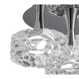 O2 Large 3 Light Semi-Flush Ceiling Light - Polished Chrome