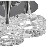 O2 Large 3 Light Semi-Flush Ceiling Light - Polished Chrome