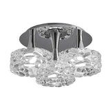 O2 Large 3 Light Semi-Flush Ceiling Light - Polished Chrome