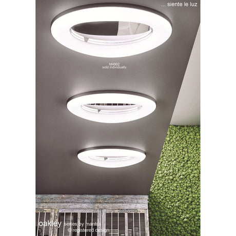Oakley LED Flush Ceiling Light 40W 3000K - Polished Chrome