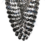 Oberon 5 Light Smoked Crystal Flush Ceiling Light - Polished Chrome