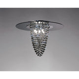 Oberon 5 Light Smoked Crystal Flush Ceiling Light - Polished Chrome