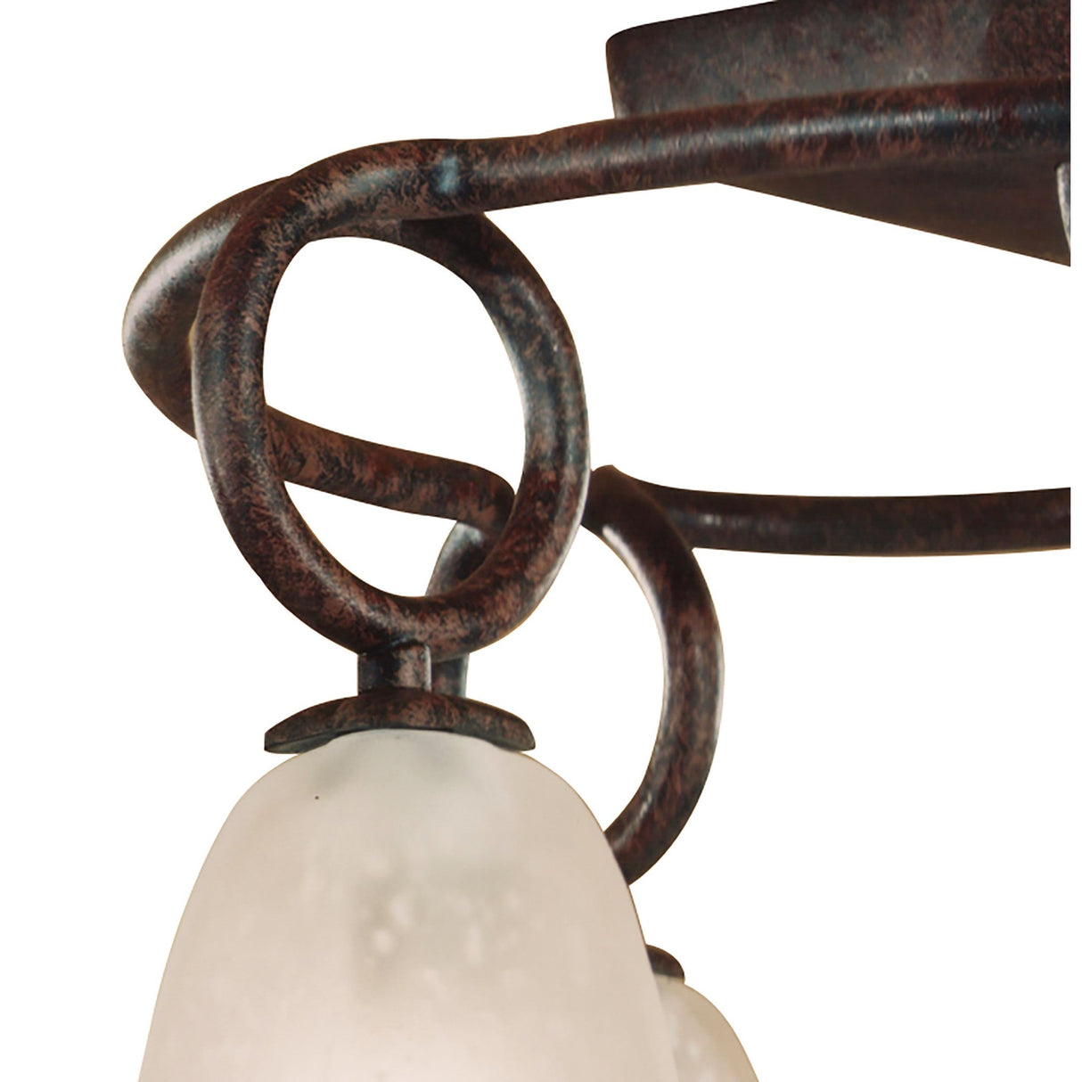 Oberture 4 Light Semi-Flush Ceiling Light - Brown/Black Oxide