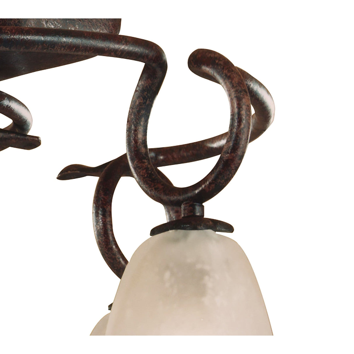 Oberture 4 Light Semi-Flush Ceiling Light - Brown/Black Oxide