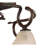 Oberture 4 Light Semi-Flush Ceiling Light - Brown/Black Oxide