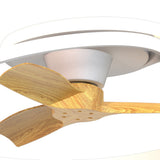 Ocean CCT Dimmable LED Ceiling Retractable Fan Light - Brown