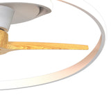 Ocean CCT Dimmable LED Ceiling Retractable Fan Light - Brown