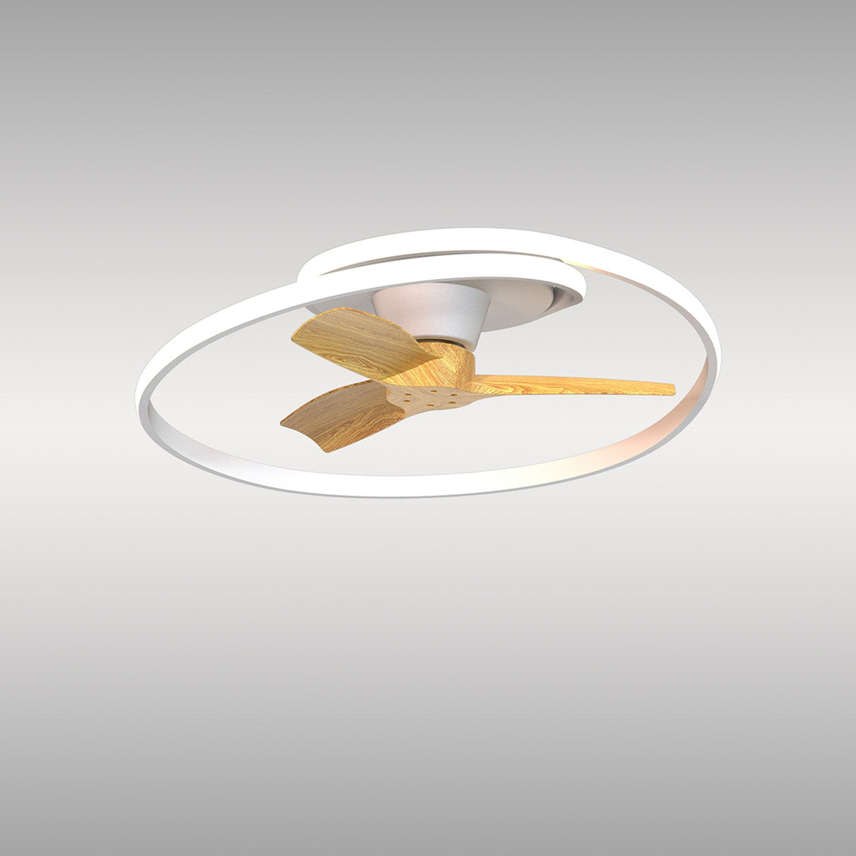 Ocean CCT Dimmable LED Ceiling Retractable Fan Light - Brown