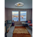 Ocean CCT Dimmable LED Ceiling Retractable Fan Light - Black