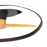 Ocean CCT Dimmable LED Ceiling Retractable Fan Light - Black