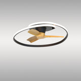 Ocean CCT Dimmable LED Ceiling Retractable Fan Light - Black