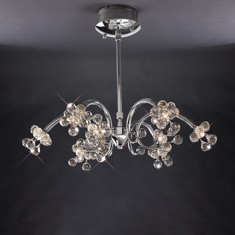 Octavia 65cm 9 Light Crystal Chandelier - Polished Chrome