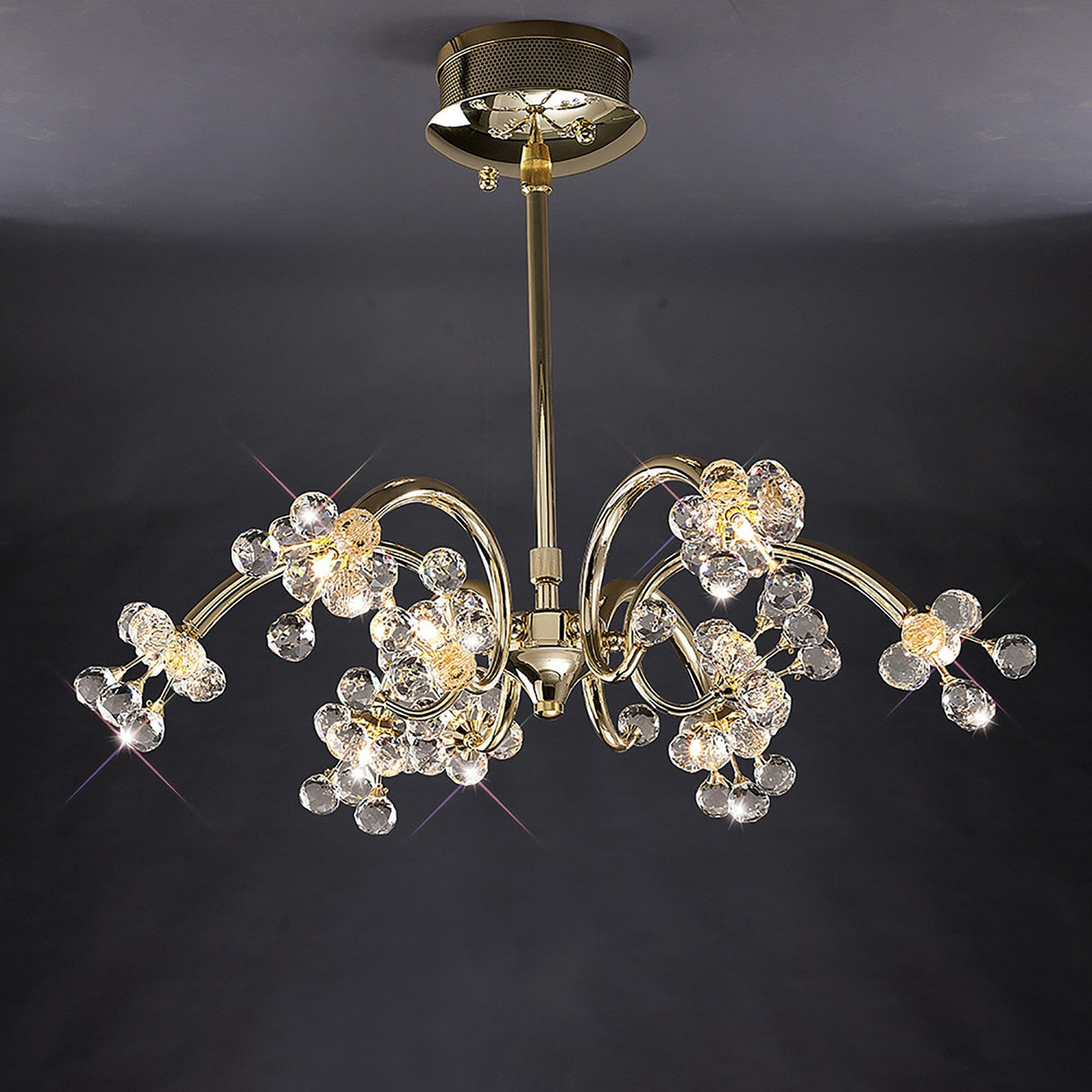 Octavia 65cm 9 Light Crystal Chandelier - French Gold