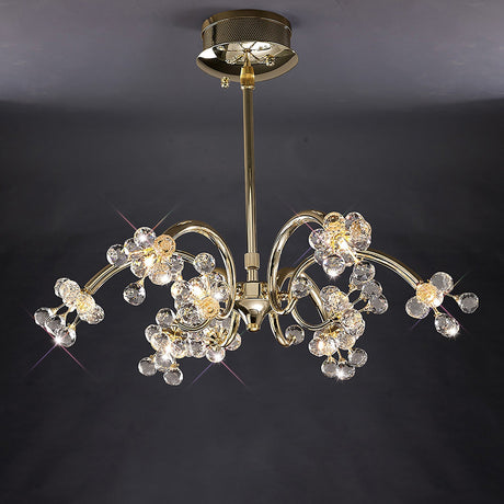 Octavia 65cm 9 Light Crystal Chandelier - French Gold