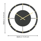 Okazaki Wall Clock - Black & Gold