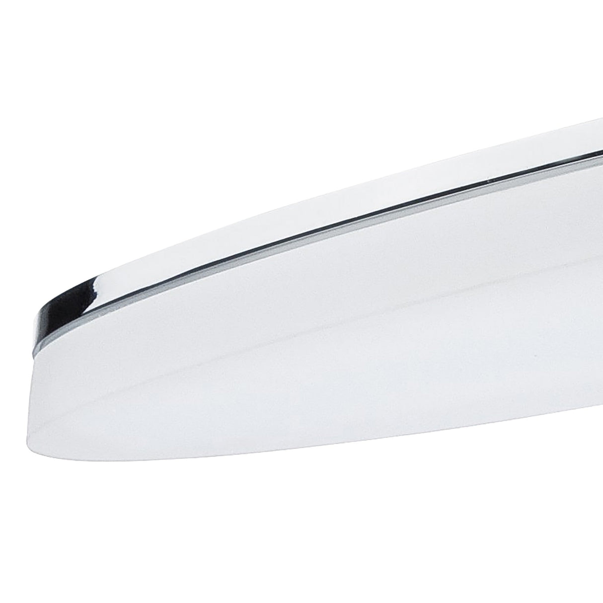 Ola LED Bathroom Mirror Wall Light – Polished Chrome & Frosted White