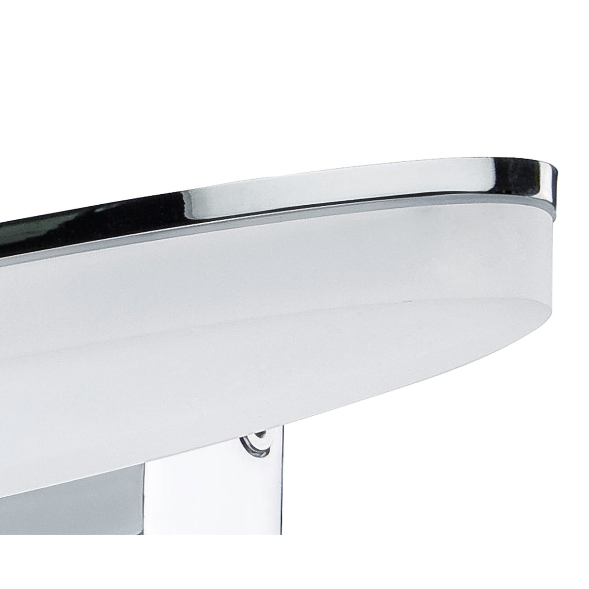 Ola LED Bathroom Mirror Wall Light – Polished Chrome & Frosted White