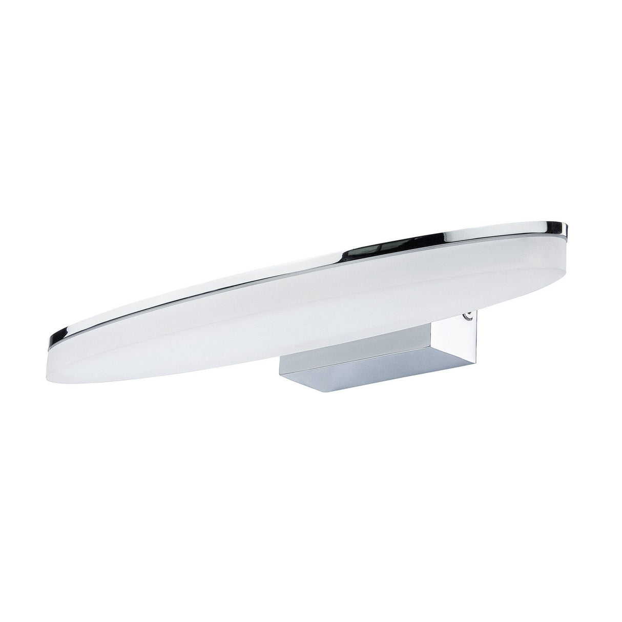 Ola LED Bathroom Mirror Wall Light – Polished Chrome & Frosted White