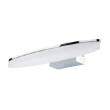 Ola LED Bathroom Mirror Wall Light – Polished Chrome & Frosted White