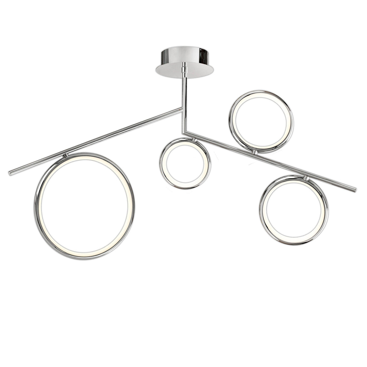 Olimpia LED Semi-Flush Ceiling Light 42W 3000K  - Chrome