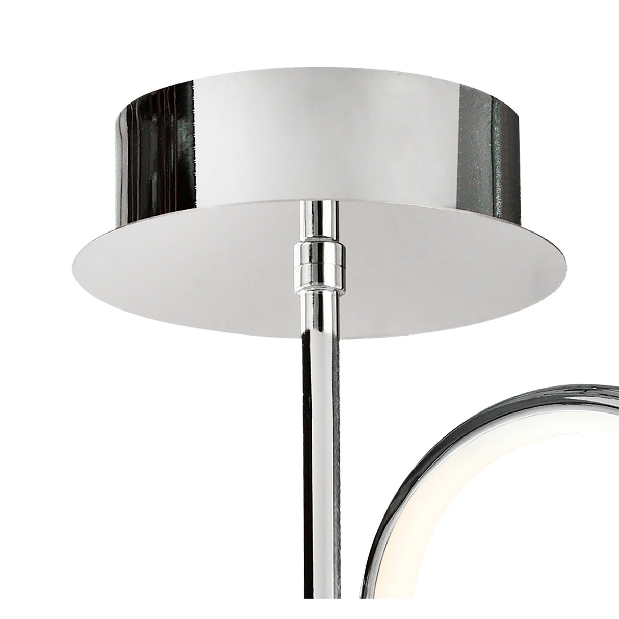 Olimpia LED Semi-Flush Ceiling Light 36W 3000K - Chrome