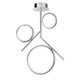 Olimpia LED Semi-Flush Ceiling Light 36W 3000K - Chrome