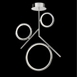 Olimpia LED Semi-Flush Ceiling Light 36W 3000K - Chrome