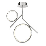 Olimpia LED Semi-Flush Ceiling Light 30W 3000K - Chrome