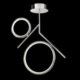 Olimpia LED Semi-Flush Ceiling Light 30W 3000K - Chrome