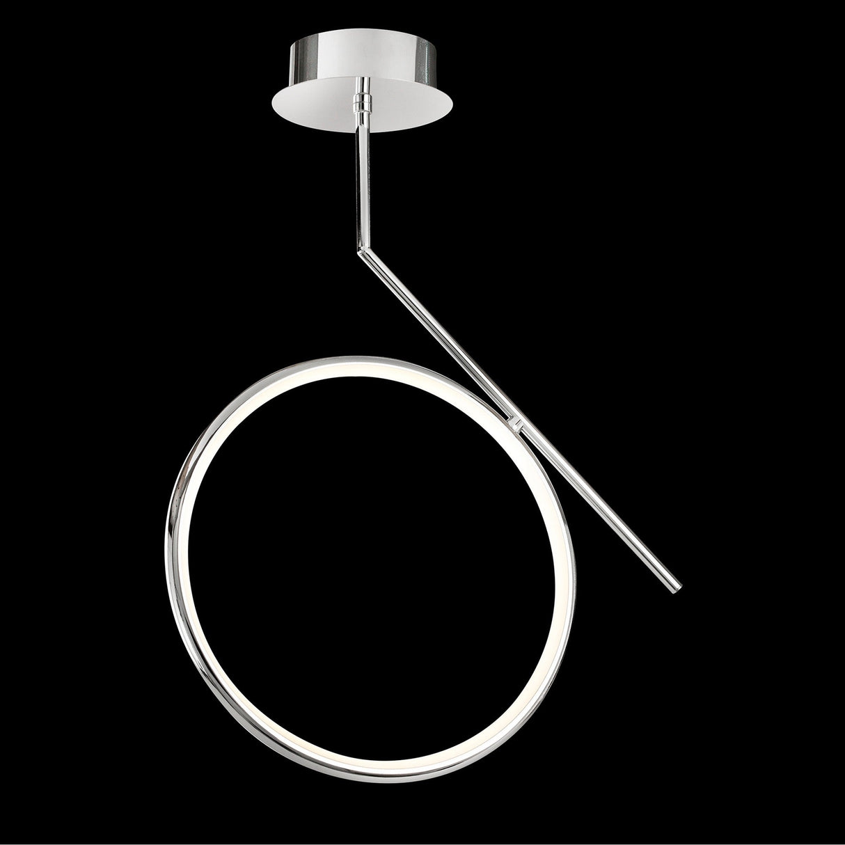 Olimpia LED Semi-Flush Ceiling Light 25W 3000K - Chrome