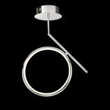 Olimpia LED Semi-Flush Ceiling Light 20W 3000K - Chrome