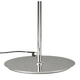A close-up of the Olimpia LED Floor Lamp 12W 3000K in chrome, featuring a polished circular base and visible black cord—ideal for modern lighting schemes.