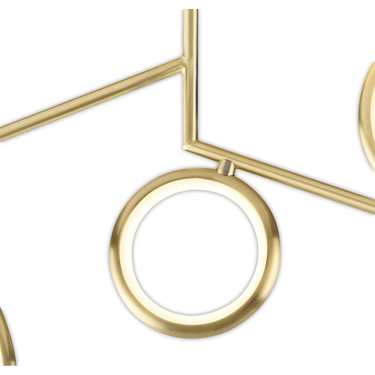 Olimpia LED Semi-Flush Ceiling Light 42W 3000K - Satin Gold