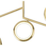 Olimpia LED Semi-Flush Ceiling Light 42W 3000K - Satin Gold