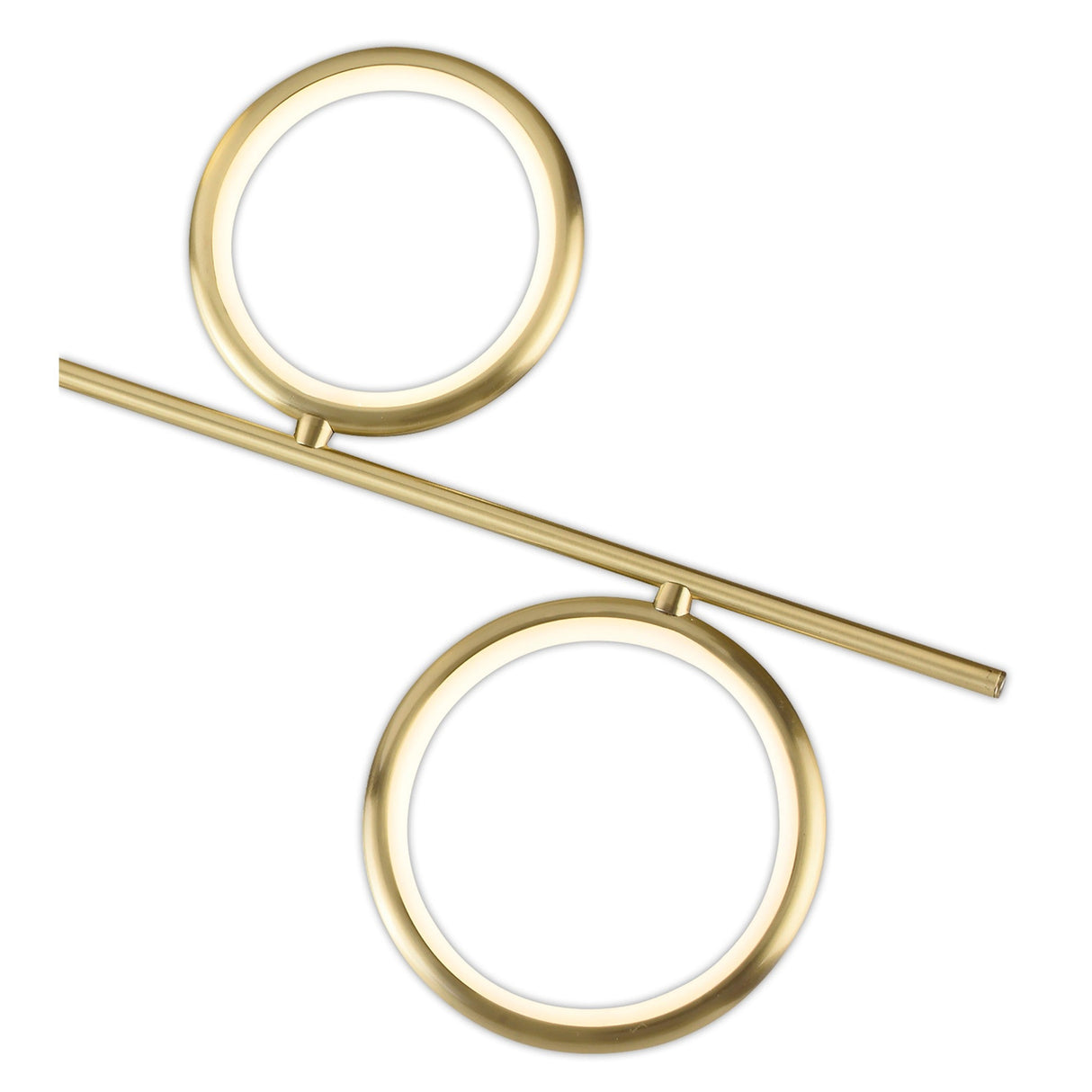 Olimpia LED Semi-Flush Ceiling Light 42W 3000K - Satin Gold