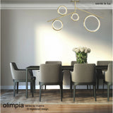 Olimpia LED Semi-Flush Ceiling Light 42W 3000K - Satin Gold