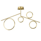 Olimpia LED Semi-Flush Ceiling Light 42W 3000K - Satin Gold