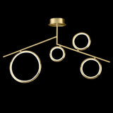 Olimpia LED Semi-Flush Ceiling Light 42W 3000K - Satin Gold