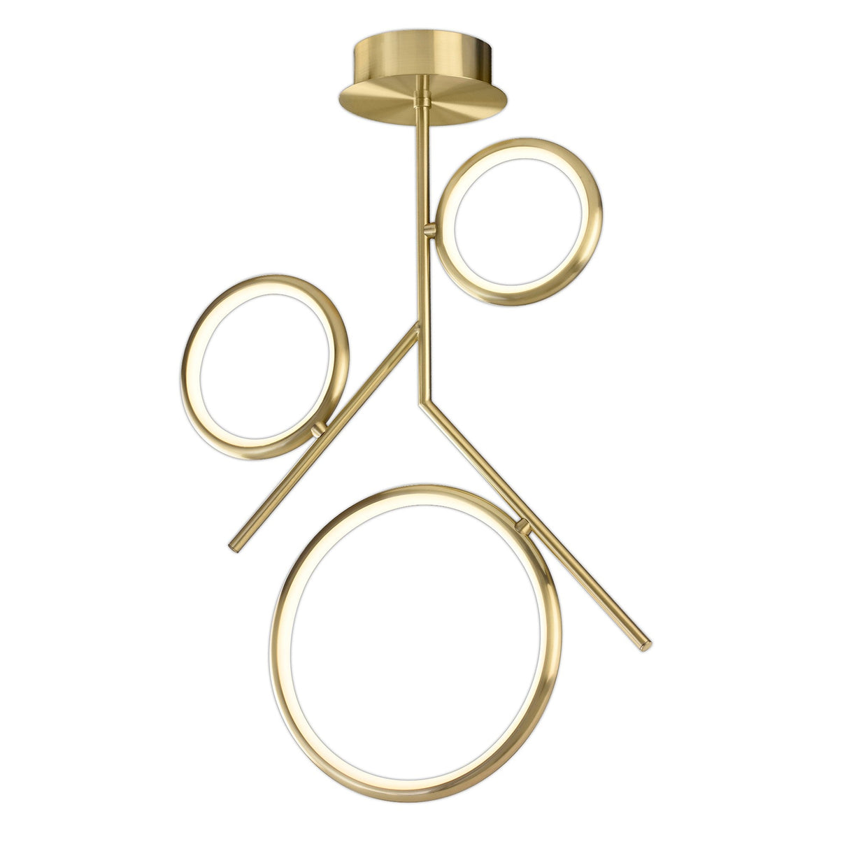 Olimpia LED Semi-Flush Ceiling Light 36W 3000K - Satin Gold